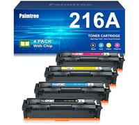 Palmtree Cartuchos de Toner 216A para HP 216A W2410A Toner W2411A W2412A W2413A para Color Laserjet Pro MFP M183fw M182n M182nw M155nw M155a M183 M182 M155 Negro Cian Magenta Amarillo (con Chip)