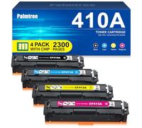 Palmtree Compatibili Cartucce di Toner Sostituzione per HP 410A 410X per HP Color Laserjet Pro MFP M477fdw M477fdn M377dw M452nw M452dn M477fnw M477dw M477 M452 (Nero Ciano Magenta Giallo, 4-Pack)