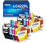Palmtree LC422XL Cartuchos de Tinta Compatibles con Brother LC422 LC 422 XL LC-422XLVAL Multipack para Brother MFC-J5340DW MFC-J5740DW MFC-J6940 MFC-J6540DW MFC-J5340DWE MFC-J6540DWE Paquete de 8