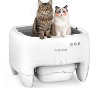 PalNests Arenero Gatos Autolimpiable, Seguridad Antipellizcos, Entrada Superior Abierto para Gatos Grandes y Múltiples, Control APP, Desodorización, Inodoro Inteligente para Gato Extra Grandes, Blanco