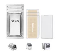 PalNests Universal Eliminador de Olores para Arenero Gatos Autolimpiable, Control de Olores, Desodorante para Arenero Gato Acero Inoxidable, Refrescante para Inodoro Mascotas, 3 Piezas con 1 Soporte