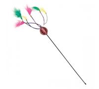 Palo con plumas y pelotas para gatos