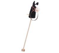 Palo de Cabeza de Caballo, Ruedas Deslizantes Estables, Lindo Palo de Expresión, Juguete de Caballo para Niños, Juego en Casa (Black)