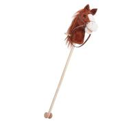 Palo de Cabeza de Caballo, Ruedas Deslizantes Estables, Lindo Palo de Expresión, Juguete de Caballo para Niños, Juego en Casa (Café)