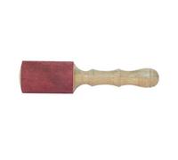 Palo de frotar para cantar bol de madera/gamuza, bambú, tibetano cuenco de canto palo de madera con cabeza de cuero (palo rojo 1)