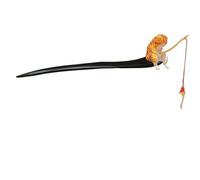 Palo de madera de pesca de gato retro, 18 x 2,5 cm, tenedor de pelo estilo sándalo, accesorios para el cabello para peinados Hanfu Daily Bun (estilo B)