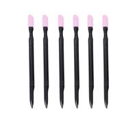 Palo de Manicura Negro de Plástico en Forma de Lápiz 6 Piezas | Uñas Postizas y Extensiones, Uso en Nail Art, Herramienta de Forma Precisa para Profesional y Aprendiz