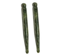 Palo de Masaje Gua Sha de Jade en Set de 2 para Rostro y Ojos | Uso en Casa, Cuidado Facial Integral, Relajación Muscular y Masaje de Puntos
