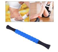 Palo de Masaje Muscular Rodillo, para Fisioterapia y Alivio | Goma Azul, Mangos Ergonómicos y Sistema de Bolas, para Gemelos y Espalda en Viaje o Antes de Entrenar