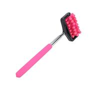 Palo de Masaje Telescópico, Masajeador de Rodillo Ajustable en Longitud 360 ° de Rotación Ergonómico Relax Flexible para el Hogar para la Tienda de Masajes(rosado)