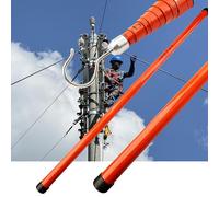 Palo de medición aislado, Polo telescópico aislado con tamaños múltiples multicolores del bolso for el trabajo de la investigación eléctrica(Naranja,12m/39.4ft)