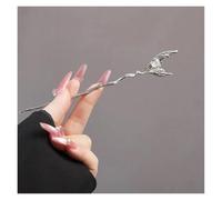 Palo de Pelo 2 horquillas de aleación piedra lunar for mujer con cola mariposa estilo antiguo, tocados moda metal(Style C)