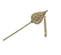 Palo de pelo tailandés dorado para moños, palillo de pelo tradicional tailandés, palillo de pelo dorado, horquilla de pelo dorado