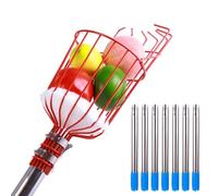 palo de recolección, Con almohadilla protectora de espuma, recolector frutas acero inoxidable for manzanas, peras, limones, naranjas y albaricoques(2.8m)