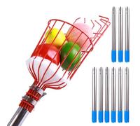 palo de recolección, Con almohadilla protectora de espuma, recolector frutas acero inoxidable for manzanas, peras, limones, naranjas y albaricoques(3.6m)