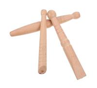 Palo de Reflexología Portátil 3 Piezas de Madera Amarillo