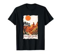 Palo Duro Canyon State Park Texas Desierto Paisaje Retro Camiseta