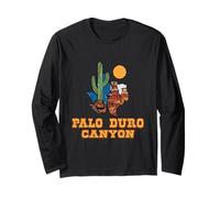 Palo Duro Canyon Texas Retro Desierto Paisaje Viaje Occidental Manga Larga