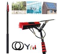 Palo para Limpiar Ventanas, Cepillo de Limpieza Ventanas Gran altitud, Cepillo Paneles solares, telescópico Alimentado con Agua(9m/29.5ft)