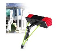Palo para limpiar ventanas, Kit de limpieza paneles solares con varilla telescópica alimentada por agua y cabezal cepillo 30 cm(8m/26ft Rod)