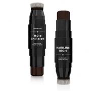 Palo para rayitas de pelo marrón oscuro, color negro y marrón, resistente al agua, relleno para línea de pelo, línea de pelo para línea frontal, sienes y pony, corrector de pelo ligero, acabado