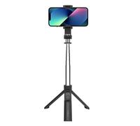 Celly, Palo Selfie Universal con Bluetooth, Barra Ajustable y Portátil, Trípode Integrado, Compatible con Smartphone hasta 7", Color Negro