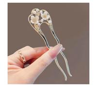 Palo Pelo 1 horquilla con forma de U for el pelo, moderna y sencilla, con forma de flor de perla, accesorios for el pelo de niña.