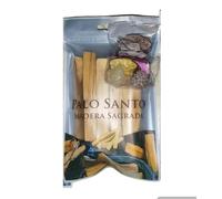 Palo Santo, Incienso Natural, Salvia Blanca, SAHUMERIO Natural, AROMATERAPIA, ESENCIAS, Incienso ECOLOGICO, Fortuna, ENERGIA Positiva. Pack 5U + Piedra Cuarzo Citrino Limpieza Y Buena Suerte