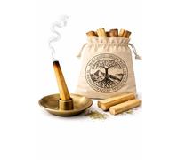 Palo Santo Natural 100% de Perú - Pack de 5 Palitos de Madera Aromática para Purificación, Relajación y Meditación - Aroma Esencial para Bienestar y Espacios Sagrados