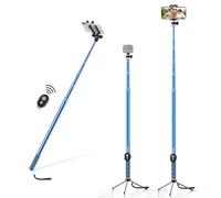 Palo Selfie Bluetooth Extra-Long Extensible 3 Meters Soporte de teléfono Monopod Control Remoto inalámbrico con Obturador para fotografía