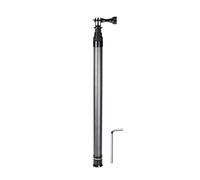 Palo selfie extensible de fibra de carbono telescópico de 50 cm a 130 cm para cámaras de acción, agarre antideslizante, postes de longitud ajustable
