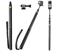 Palo selfie invisible 3M/300 cm para Insta 360 X5 X4 X3, fibra de carbono, palo de selfie largo, monopod con adaptador para GoPro Hero 13 12 11 10 Black DJI Osmo Action 5 Pro, dorado