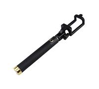 Palo Selfie Metal para ZTE Blade V10 Vita Smartphone con Cable Jack Selfie Stick Android iOS Regulable Botón Foto (Oro)