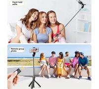 Palo selfie para teléfono móvil L21, trípode de suelo con varilla extensible y control remoto para Android e iOS.