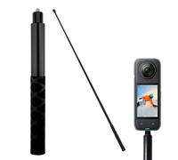 Palo Selfie Telescópica 120 cm “Invisible” Para Insta360 y Cámaras de Acción - Aluminio Ultraligero 140 g, Plegable 22,5 cm, Rosca Universal 1/4”, Ideal para Vídeo 360º y Deportes de Aventura