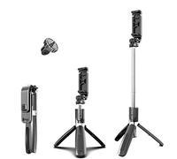 Palo selfie telescópico extensible para la toma de fotografía, soporte plegable portátil para trípode, selfie, palo selfie con mando a distancia Bluetooth