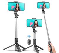 Palo Selfie Trípode Wireless, 360° Rotación 3 en 1 Trípode para Movil Extensible Selfie Stick con Inalámbrico Control Remote, Compatible con iPhone 17/16/15/14/XS/8/7, Samsung, Huawei, Xiaomi, etc