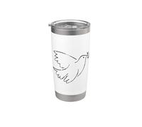 Paloma Ave de la Paz Rama de Olivo Vaso térmico de acero inoxidable de doble pared