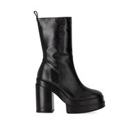 Paloma Barceló - Botín de cuero negro con punta cuadrada - Shoes - Mujer - Negro - 40 EU -