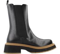 Paloma Barceló - Botines Chelsea de Cuero Clásicos - Shoes - Mujer - Negro - 38 EU -