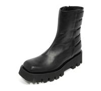 Paloma Barceló - Botines de Cuero Negro con Cremallera - Shoes - Mujer - Negro - 40 EU -