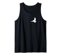 Paloma blanca voladora silueta pájaro símbolo de bolsillo de paz Camiseta sin Mangas