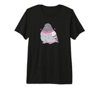 Paloma Cansada Kawaii | Salud Mental Humor Sarcástico Pájaro Camiseta Premium