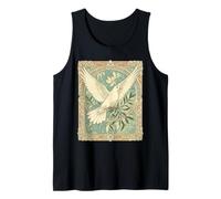 Paloma con diseño navideño de Rama de Olivo Camiseta sin Mangas