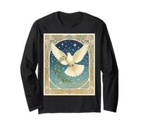 Paloma de la Paz con la ramita de Olivo ilustración Decorativa Manga Larga