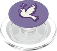 Paloma de la paz mundial con rama de olivo PopSockets PopGrip para MagSafe