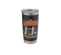 Paloma de Londres, divertido puente icónico de la torre y el río Támesis Vaso térmico de acero inoxidable de doble pared