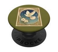 Paloma de Navidad con Paneles Decorativos de Estilo Vintage PopSockets PopGrip Adhesivo