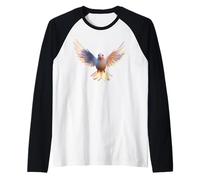 Paloma en Blanco Paloma de Ciudad Paloma Torcaz Blanca Camiseta Manga Raglan