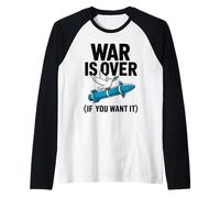 Paloma en misil con rama de olivo - Mensaje de guerra ha terminado Camiseta Manga Raglan